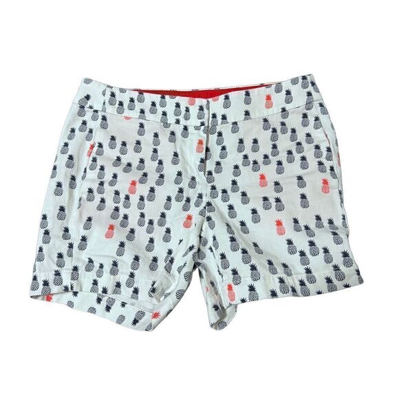 J. Crew Adorable Pineapple Shorts White Red and Blue Size 00 XXS - Picture 2 of 9